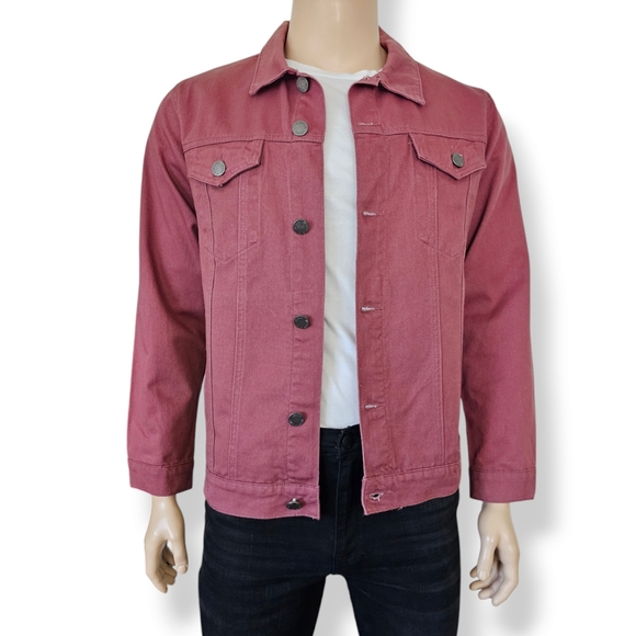 Victorious Red "World Tour" Distressed Denim Jacket Size Medium - Picture 9 of 9